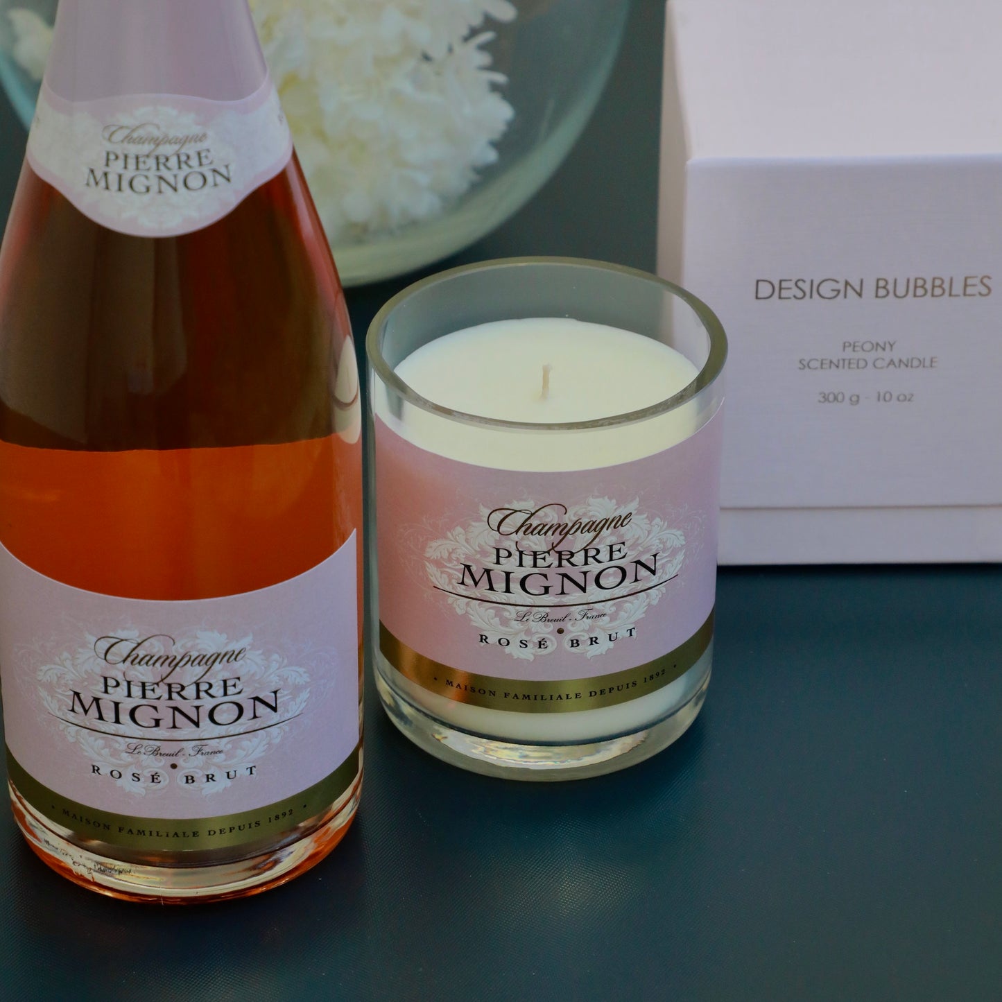 PIERRE MIGNON ROSÉ CHAMPAGNER & KERZE