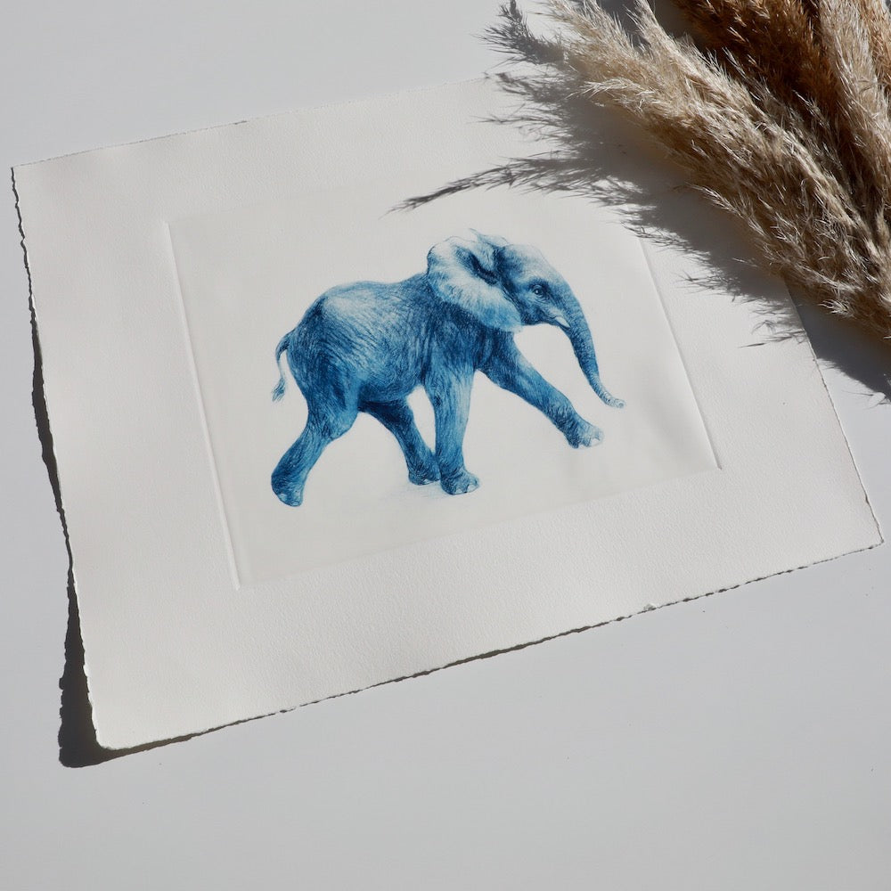 ELEPHANT PRINT BLAU